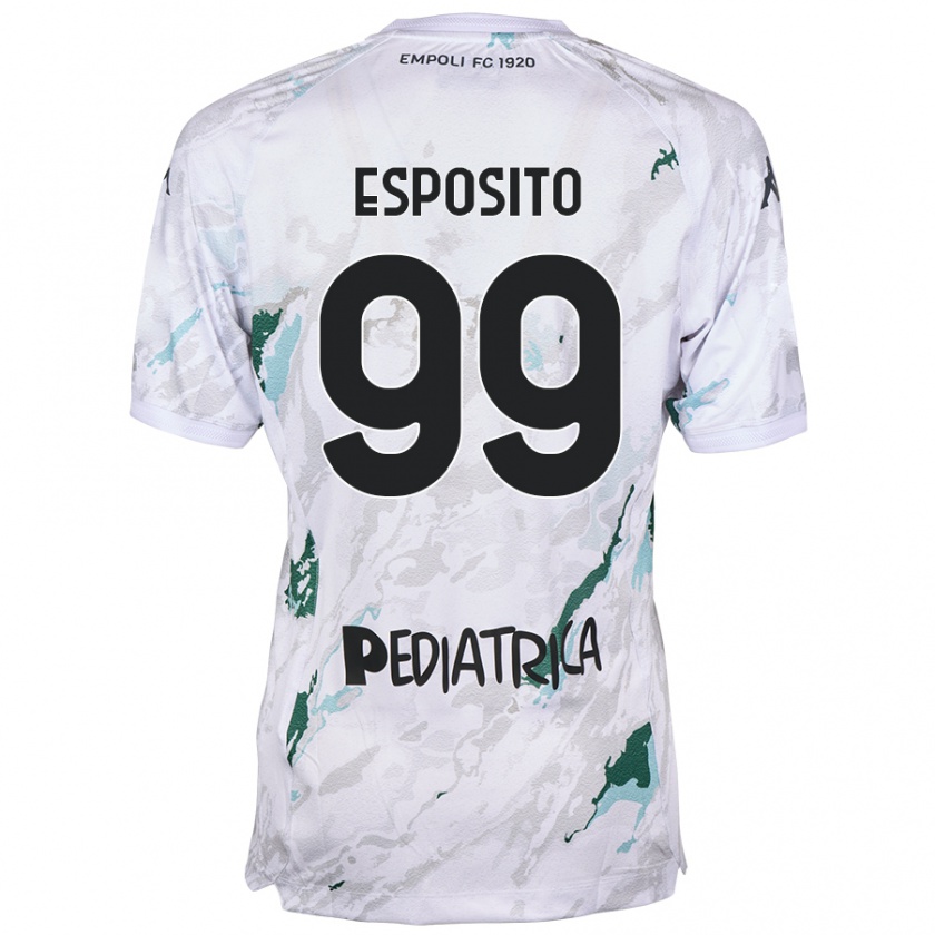 Kandiny Enfant Maillot Sebastiano Esposito #99 Gris Tenues Extérieur 2024/25 T-Shirt