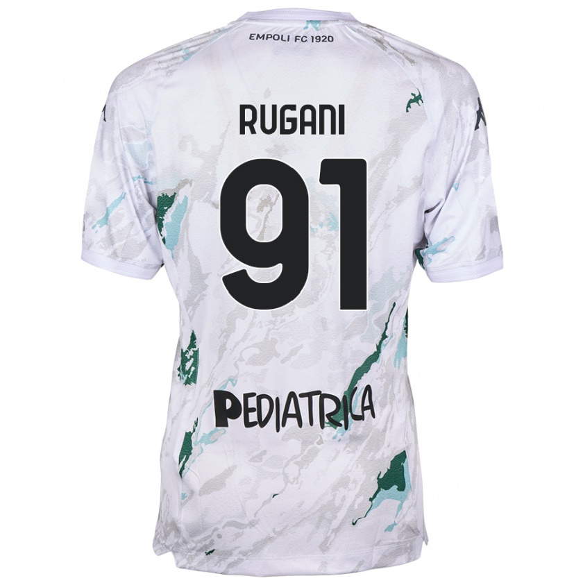 Kandiny Enfant Maillot Tommaso Rugani #91 Gris Tenues Extérieur 2024/25 T-Shirt