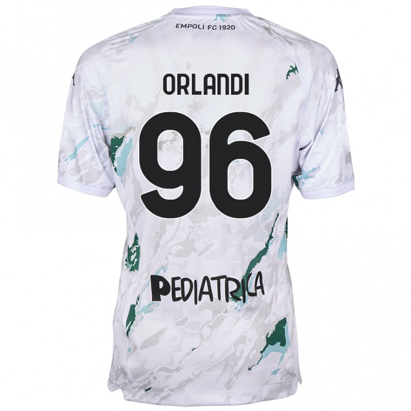 Kandiny Enfant Maillot Andrea Orlandi #96 Gris Tenues Extérieur 2024/25 T-Shirt