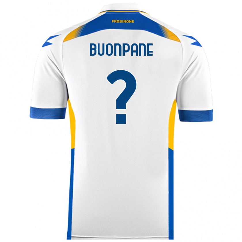 Kandiny Enfant Maillot Davide Buonpane #0 Blanc Tenues Extérieur 2024/25 T-Shirt