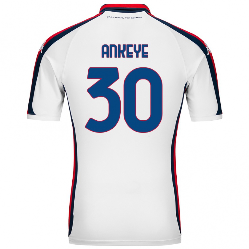 Kandiny Enfant Maillot David Ankeye #30 Blanc Tenues Extérieur 2024/25 T-Shirt