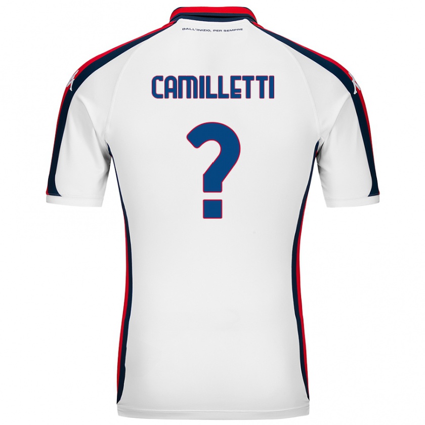 Kandiny Enfant Maillot Giovanni Camilletti #0 Blanc Tenues Extérieur 2024/25 T-Shirt