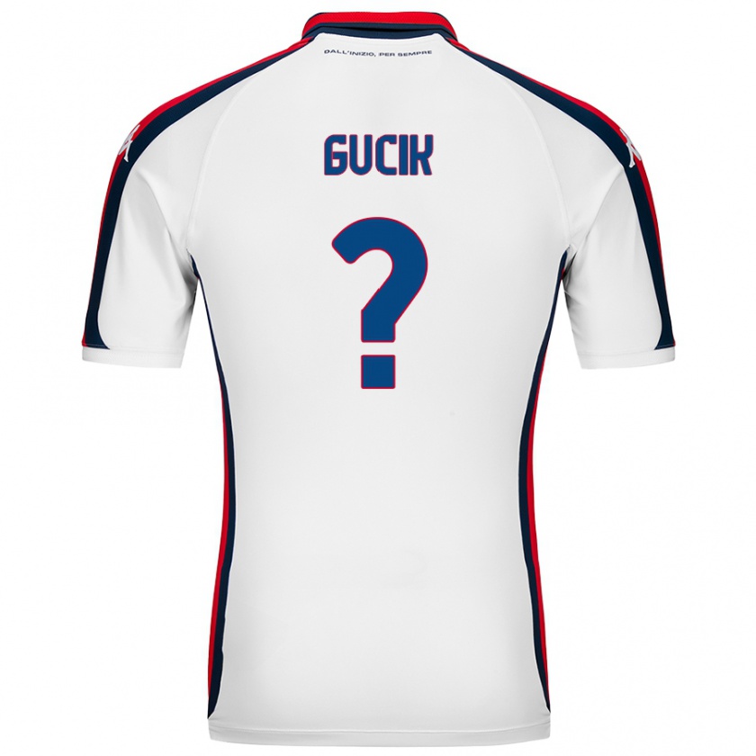 Kandiny Enfant Maillot Nicolas Gucik #0 Blanc Tenues Extérieur 2024/25 T-Shirt