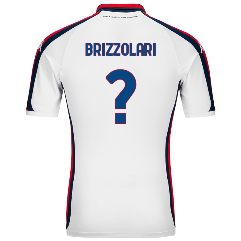 Kandiny Enfant Maillot Mattia Brizzolari #0 Blanc Tenues Extérieur 2024/25 T-Shirt