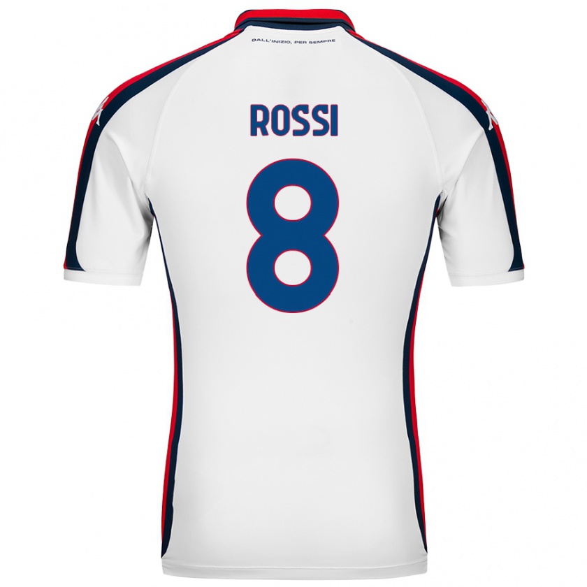 Kandiny Enfant Maillot Gianluca Rossi #8 Blanc Tenues Extérieur 2024/25 T-Shirt