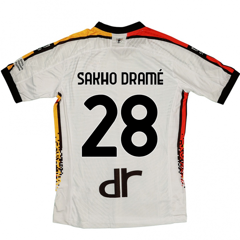 Kandiny Enfant Maillot Samba Sakho Dramé #28 Blanc Noir Tenues Extérieur 2024/25 T-Shirt