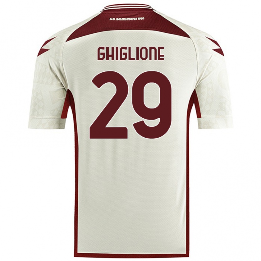 Kandiny Enfant Maillot Paolo Ghiglione #29 Couleur Crème Tenues Extérieur 2024/25 T-Shirt