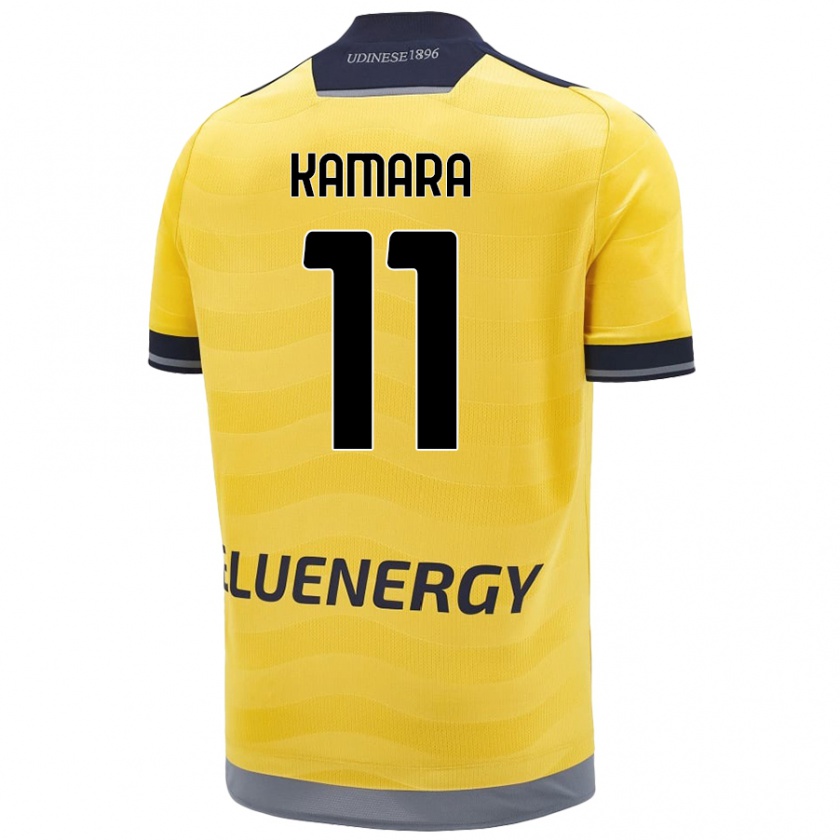 Kandiny Enfant Maillot Hassane Kamara #11 Doré Tenues Extérieur 2024/25 T-Shirt