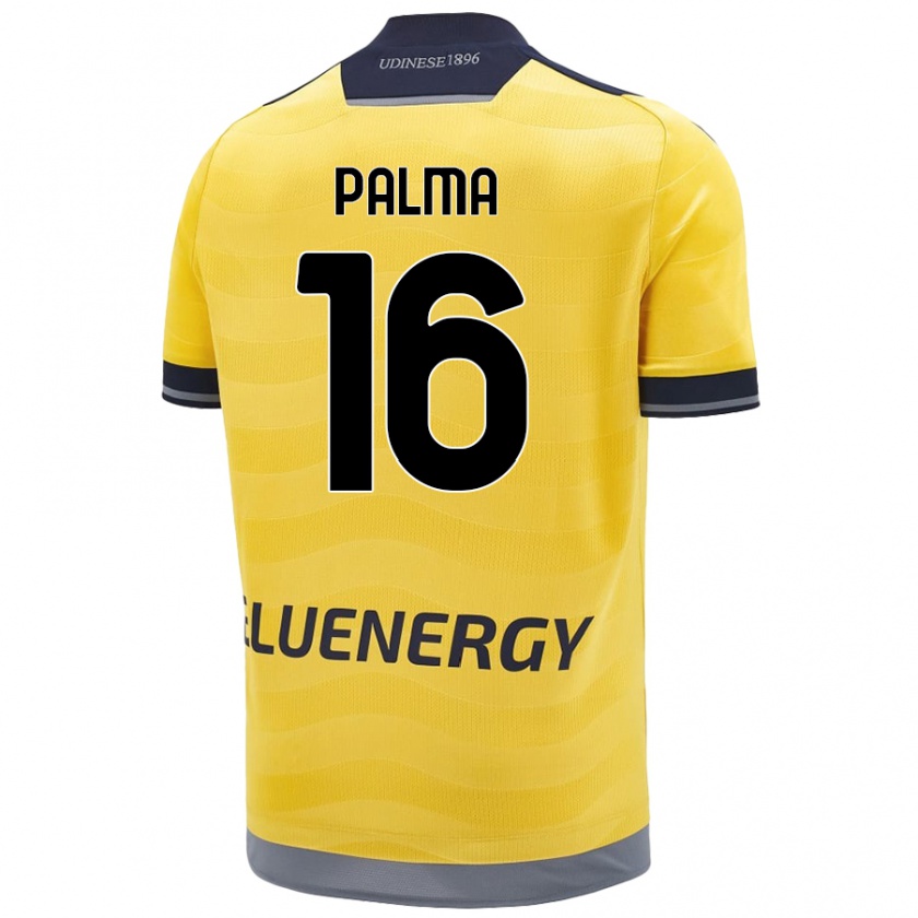 Kandiny Enfant Maillot Matteo Palma #16 Doré Tenues Extérieur 2024/25 T-Shirt