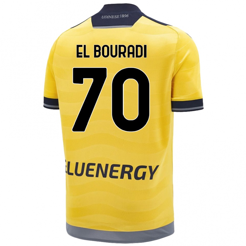 Kandiny Enfant Maillot Walid El Bouradi #70 Doré Tenues Extérieur 2024/25 T-Shirt