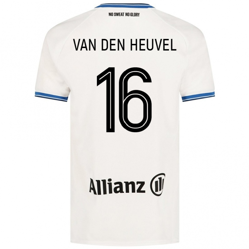 Kandiny Enfant Maillot Dani Van Den Heuvel #16 Blanc Tenues Extérieur 2024/25 T-Shirt