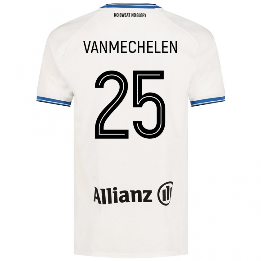 Kandiny Enfant Maillot Davinia Vanmechelen #25 Blanc Tenues Extérieur 2024/25 T-Shirt