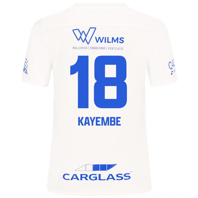 Kandiny Enfant Maillot Joris Kayembe #18 Blanc Tenues Extérieur 2024/25 T-Shirt