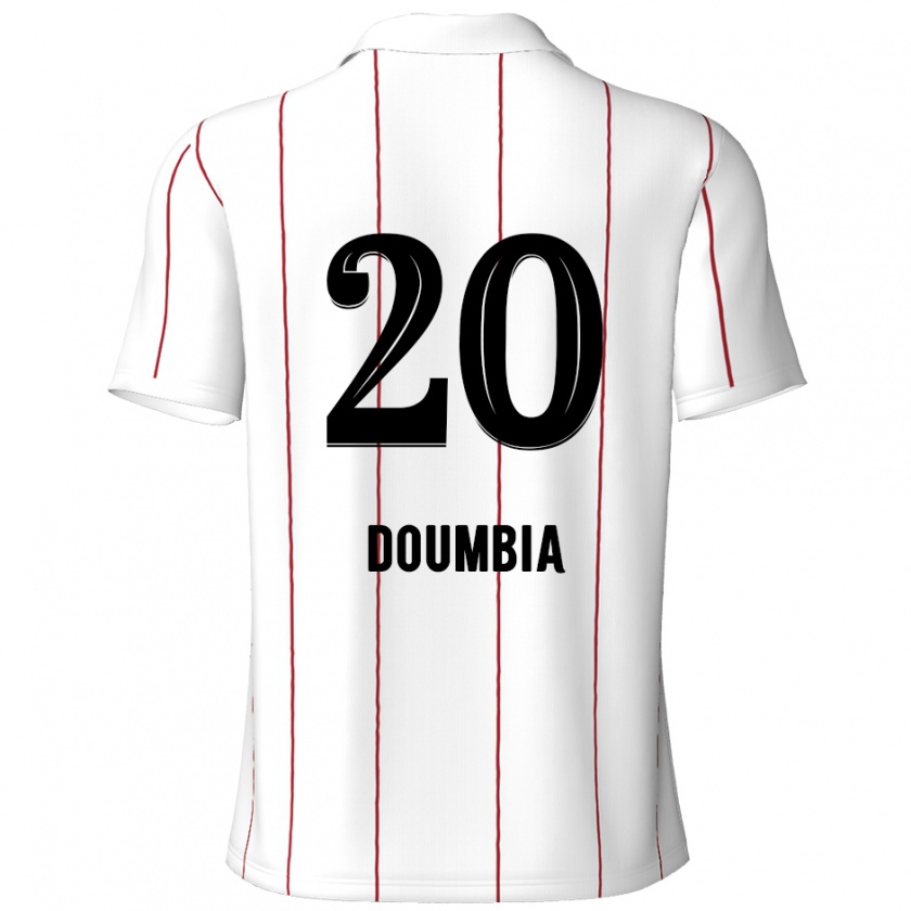 Kandiny Enfant Maillot Mahamadou Doumbia #20 Blanc Noir Tenues Extérieur 2024/25 T-Shirt