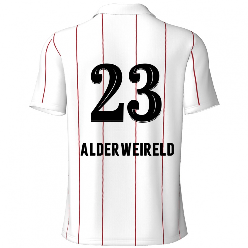 Kandiny Enfant Maillot Toby Alderweireld #23 Blanc Noir Tenues Extérieur 2024/25 T-Shirt