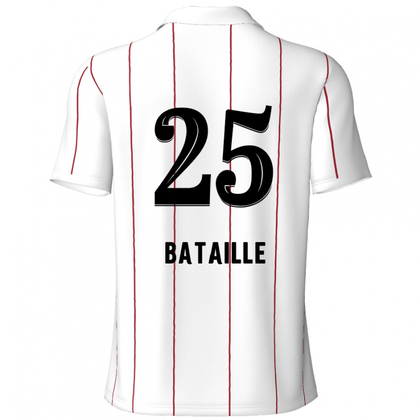 Kandiny Enfant Maillot Jelle Bataille #25 Blanc Noir Tenues Extérieur 2024/25 T-Shirt