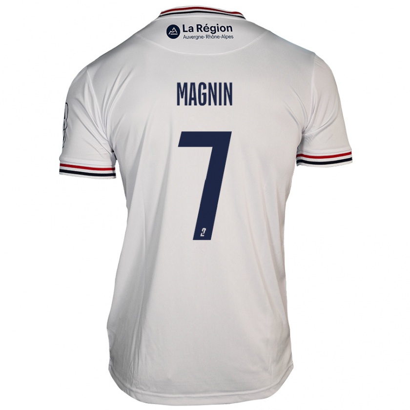 Kandiny Enfant Maillot Yohann Magnin #7 Blanc Tenues Extérieur 2024/25 T-Shirt