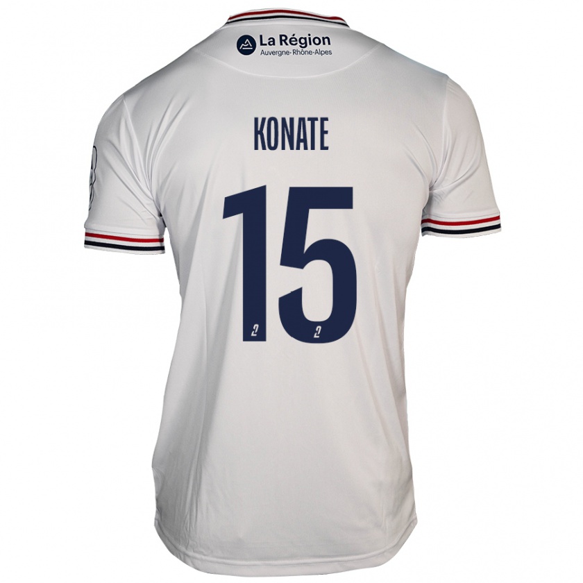 Kandiny Enfant Maillot Cheick Oumar Konaté #15 Blanc Tenues Extérieur 2024/25 T-Shirt