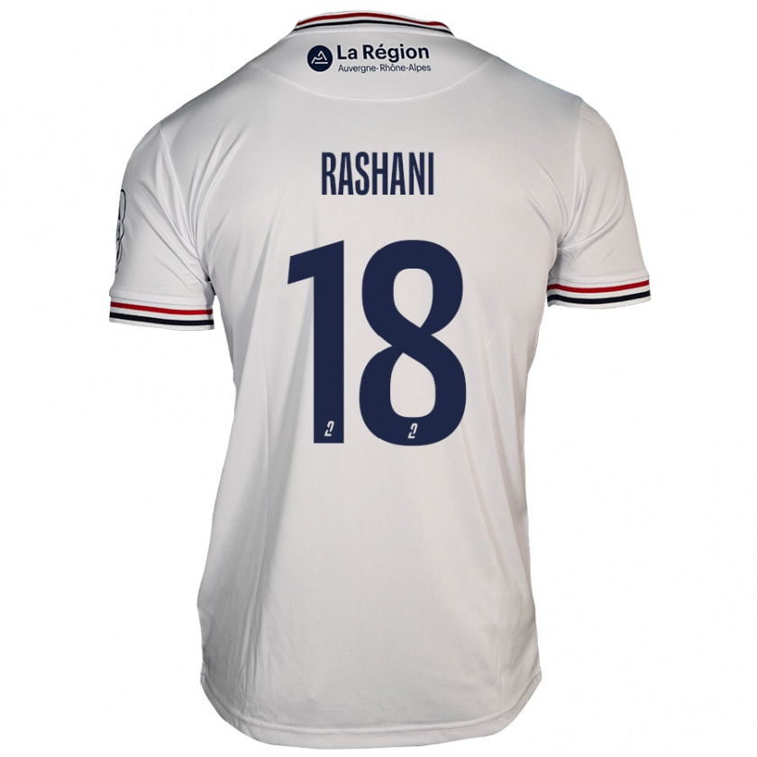 Kandiny Enfant Maillot Elbasan Rashani #18 Blanc Tenues Extérieur 2024/25 T-Shirt