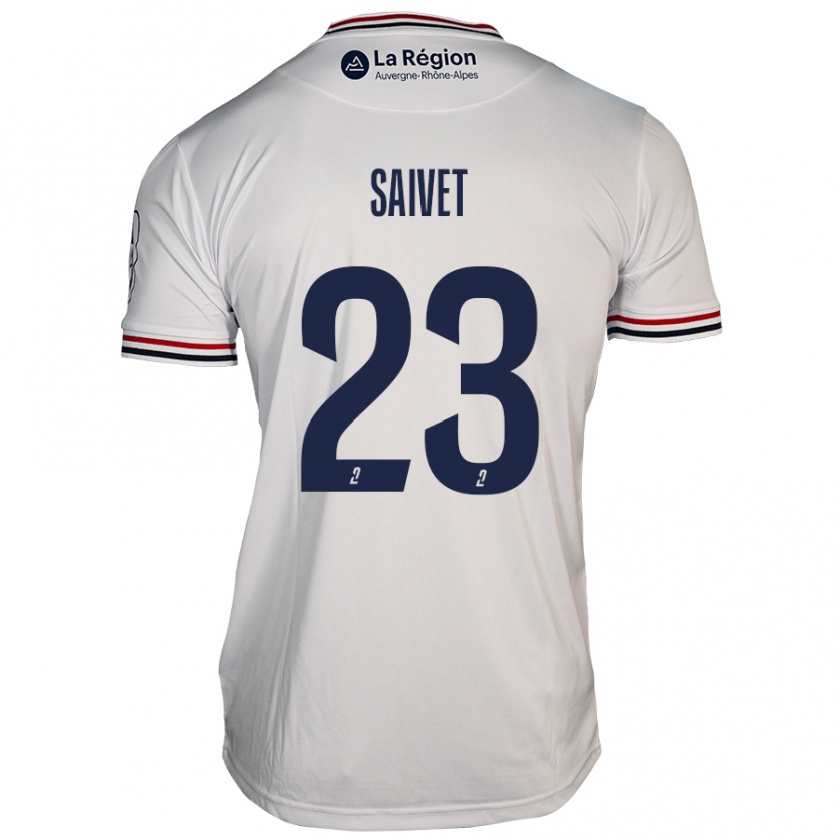 Kandiny Enfant Maillot Henri Saivet #23 Blanc Tenues Extérieur 2024/25 T-Shirt