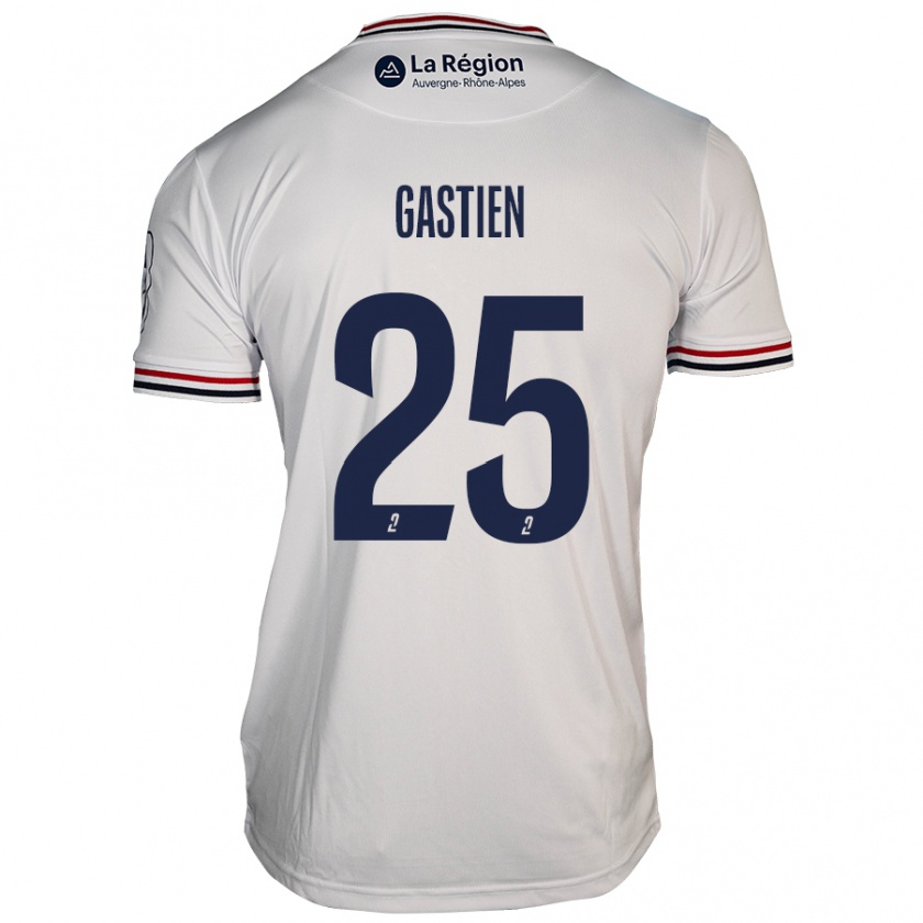 Kandiny Enfant Maillot Johan Gastien #25 Blanc Tenues Extérieur 2024/25 T-Shirt