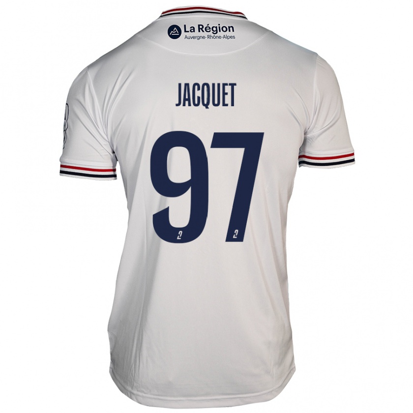 Kandiny Enfant Maillot Jérémy Jacquet #97 Blanc Tenues Extérieur 2024/25 T-Shirt