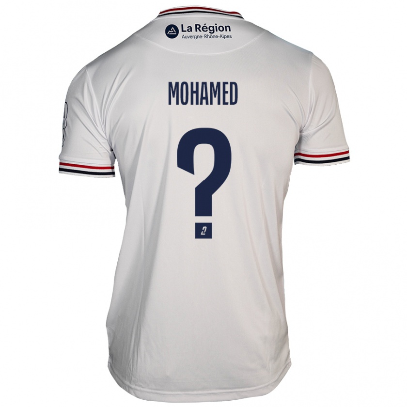 Kandiny Enfant Maillot Yassine Mohamed #0 Blanc Tenues Extérieur 2024/25 T-Shirt