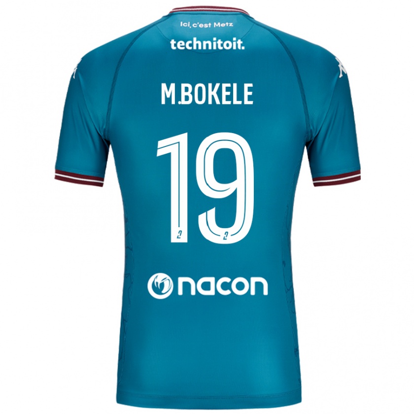 Kandiny Enfant Maillot Morgan Bokele #19 Bleu Pétrole Tenues Extérieur 2024/25 T-Shirt