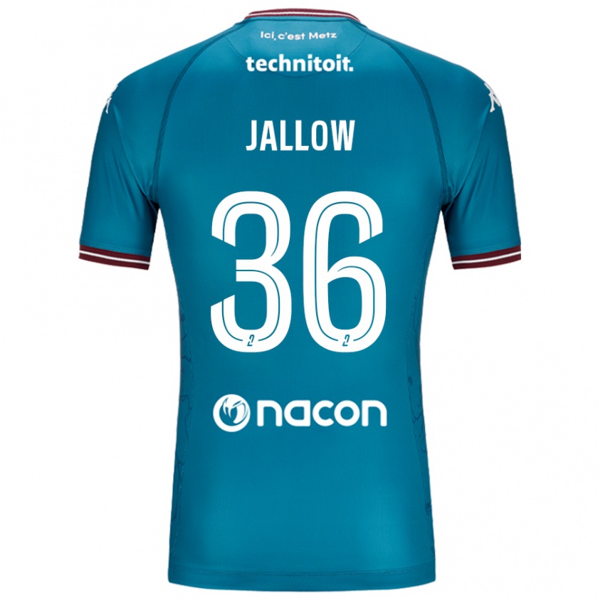 Kandiny Enfant Maillot Ablie Jallow #36 Bleu Pétrole Tenues Extérieur 2024/25 T-Shirt