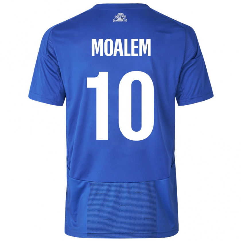 Kandiny Enfant Maillot Jonathan Moalem #10 Blanc Bleu Tenues Extérieur 2024/25 T-Shirt