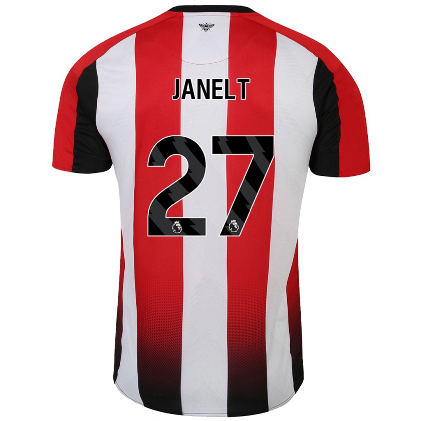 Kandiny Homme Maillot Vitaly Janelt #27 Rouge Blanc Tenues Domicile 2024/25 T-Shirt