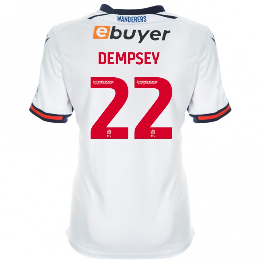 Kandiny Homme Maillot Kyle Dempsey #22 Blanc Tenues Domicile 2024/25 T-Shirt