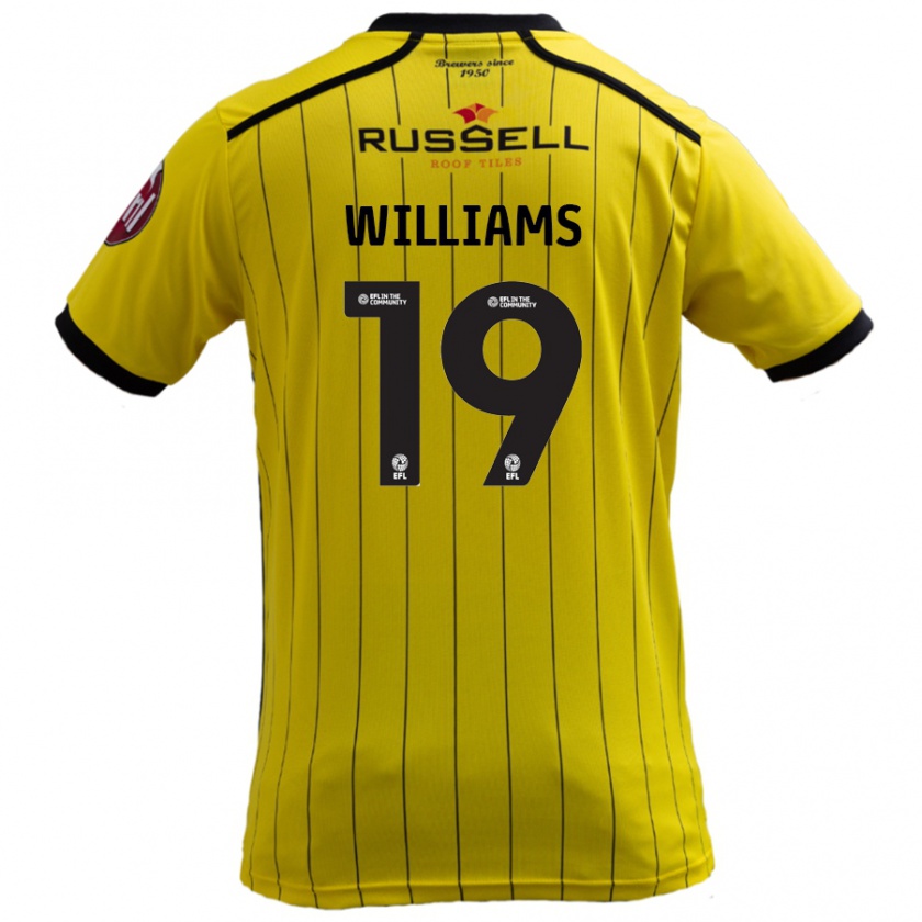 Kandiny Homme Maillot Dylan Williams #19 Jaune Tenues Domicile 2024/25 T-Shirt