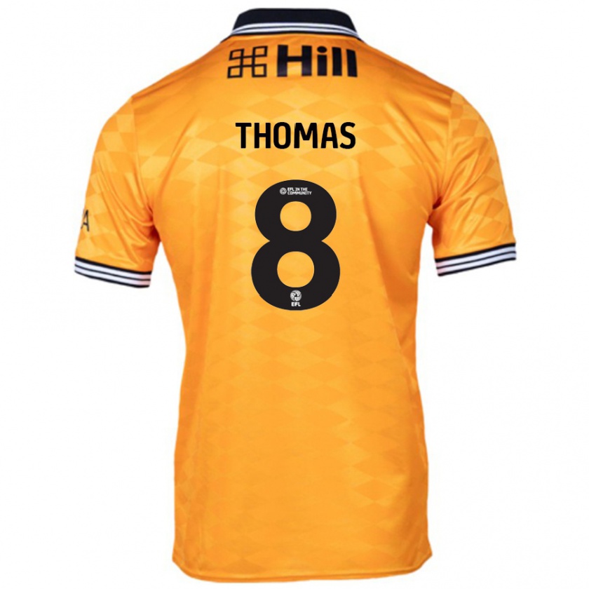 Kandiny Homme Maillot George Thomas #8 Orange Tenues Domicile 2024/25 T-Shirt