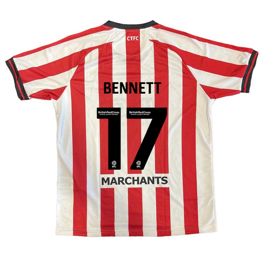 Kandiny Homme Maillot Scot Bennett #17 Rouge Blanc Tenues Domicile 2024/25 T-Shirt