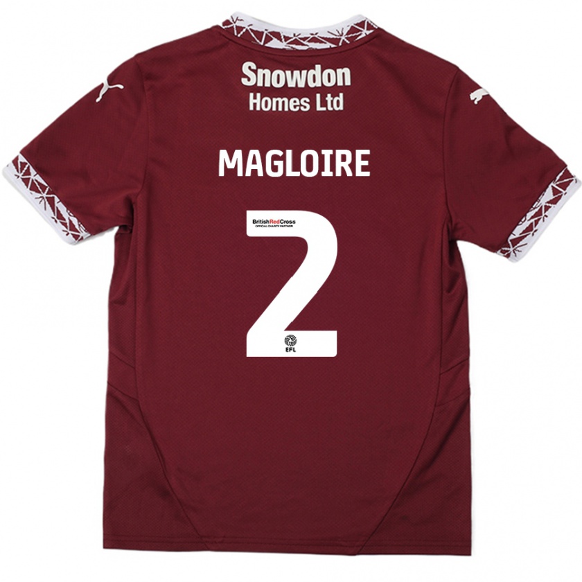 Kandiny Homme Maillot Tyler Magloire #2 Bordeaux Tenues Domicile 2024/25 T-Shirt