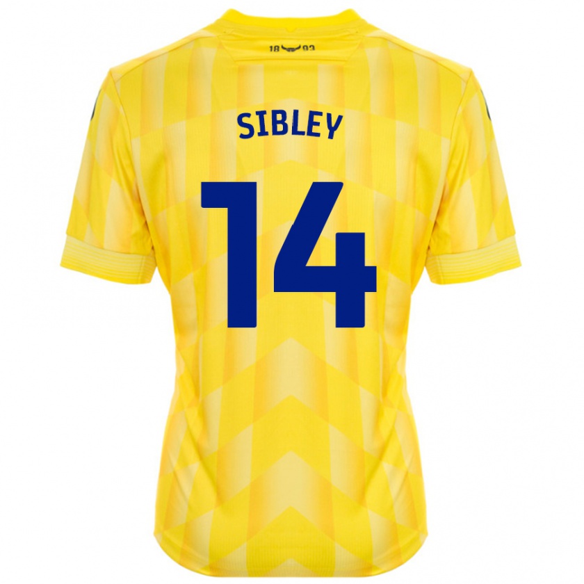 Kandiny Homme Maillot Louie Sibley #14 Jaune Tenues Domicile 2024/25 T-Shirt