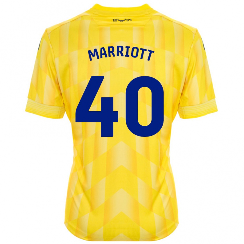 Kandiny Homme Maillot Monty Marriott #40 Jaune Tenues Domicile 2024/25 T-Shirt