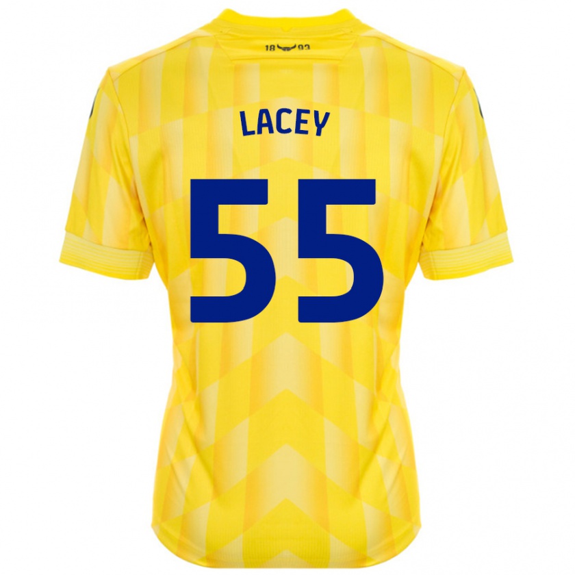 Kandiny Homme Maillot Aaron Lacey #55 Jaune Tenues Domicile 2024/25 T-Shirt