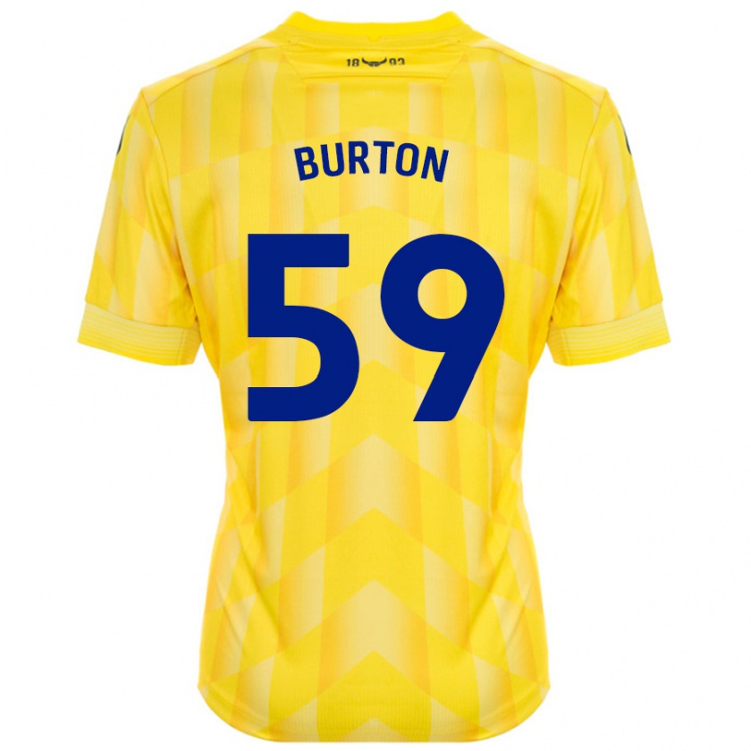 Kandiny Homme Maillot Kasway Burton #59 Jaune Tenues Domicile 2024/25 T-Shirt