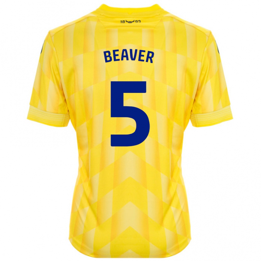 Kandiny Homme Maillot Catherine Beaver #5 Jaune Tenues Domicile 2024/25 T-Shirt