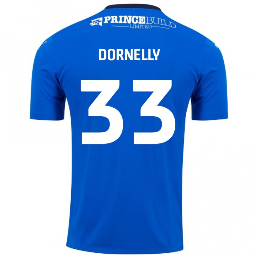 Kandiny Homme Maillot James Dornelly #33 Bleu Blanc Tenues Domicile 2024/25 T-Shirt