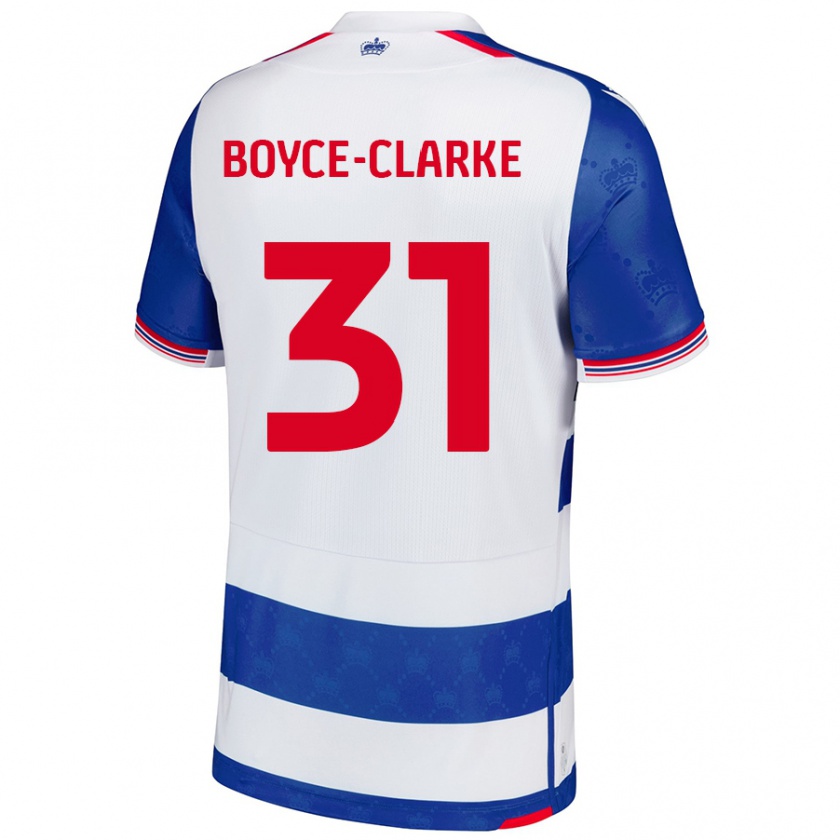 Kandiny Homme Maillot Coniah Boyce-Clarke #31 Bleu Blanc Tenues Domicile 2024/25 T-Shirt