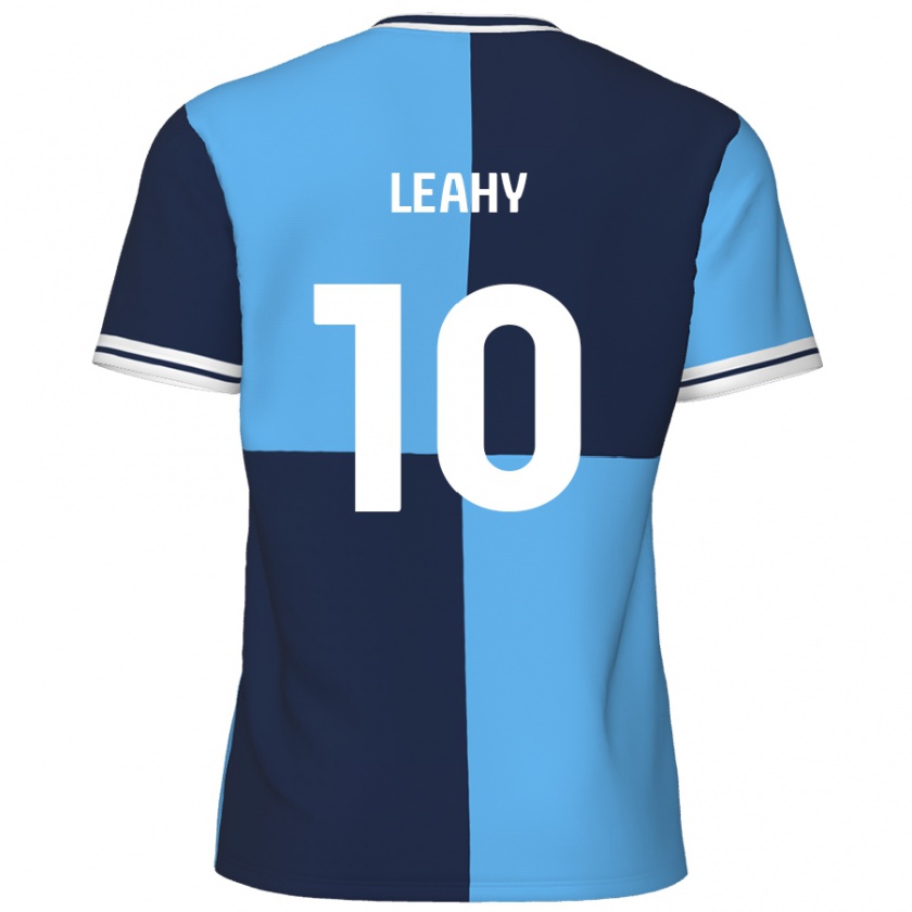 Kandiny Homme Maillot Luke Leahy #10 Bleu Ciel Bleu Foncé Tenues Domicile 2024/25 T-Shirt