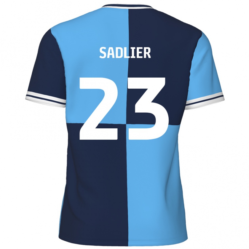 Kandiny Homme Maillot Kieran Sadlier #23 Bleu Ciel Bleu Foncé Tenues Domicile 2024/25 T-Shirt