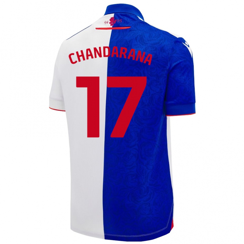 Kandiny Homme Maillot Millie Chandarana #17 Bleu Ciel Blanc Tenues Domicile 2024/25 T-Shirt