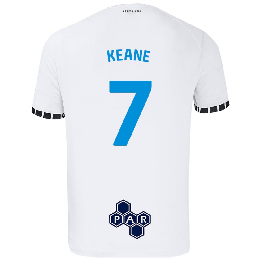 Kandiny Homme Maillot Will Keane #7 Blanc Tenues Domicile 2024/25 T-Shirt