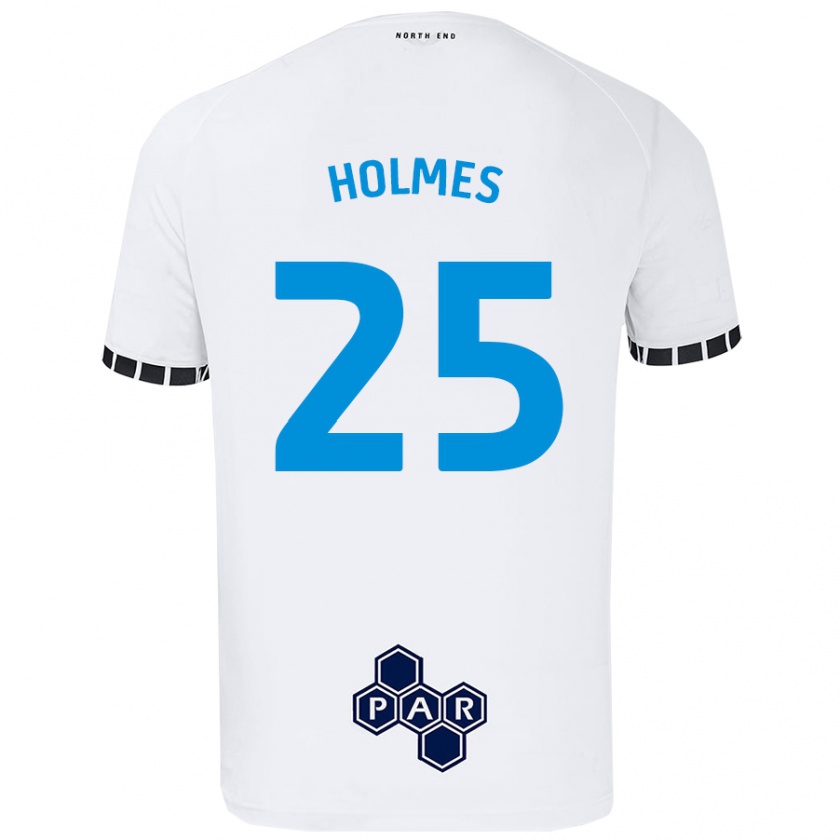 Kandiny Homme Maillot Duane Holmes #25 Blanc Tenues Domicile 2024/25 T-Shirt