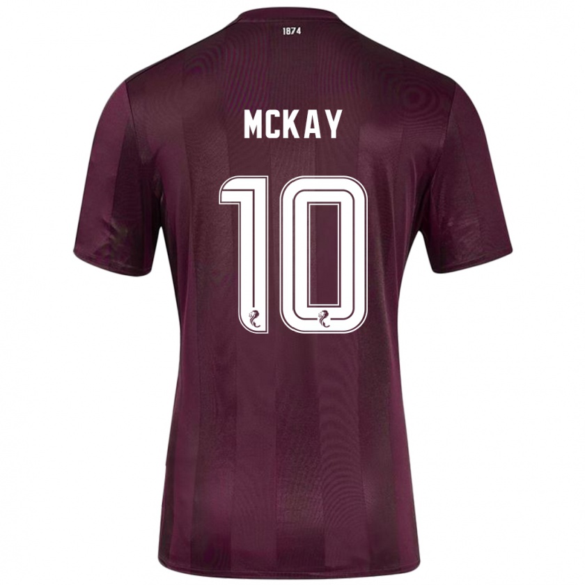 Kandiny Homme Maillot Barrie Mckay #10 Bordeaux Tenues Domicile 2024/25 T-Shirt