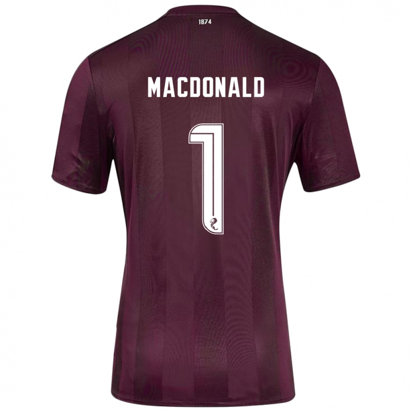 Kandiny Homme Maillot Jamie Macdonald #1 Bordeaux Tenues Domicile 2024/25 T-Shirt